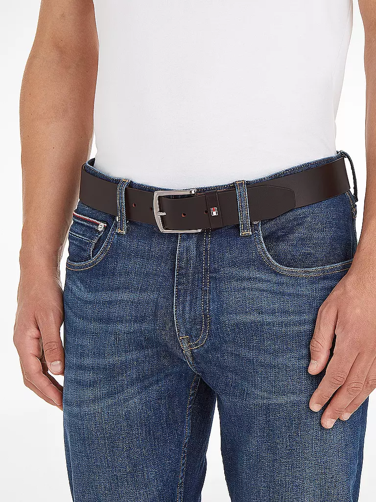 TOMMY HILFIGER | Ceinture en cuir "New Denton" | braun