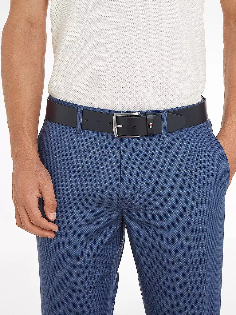 TOMMY HILFIGER | Ceinture en cuir "New Denton" | blau