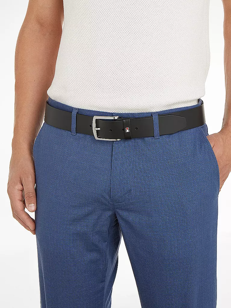 TOMMY HILFIGER | Ceinture en cuir « New Denton » | schwarz
