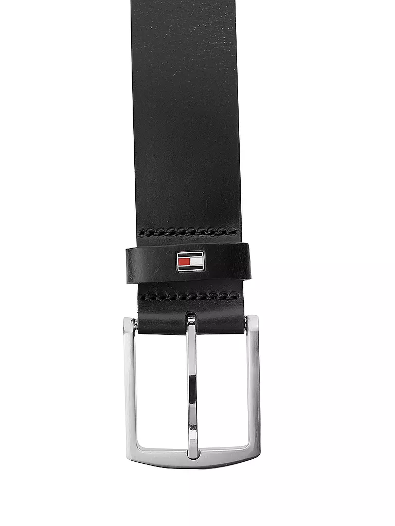 TOMMY HILFIGER | Ceinture en cuir « New Denton » | schwarz