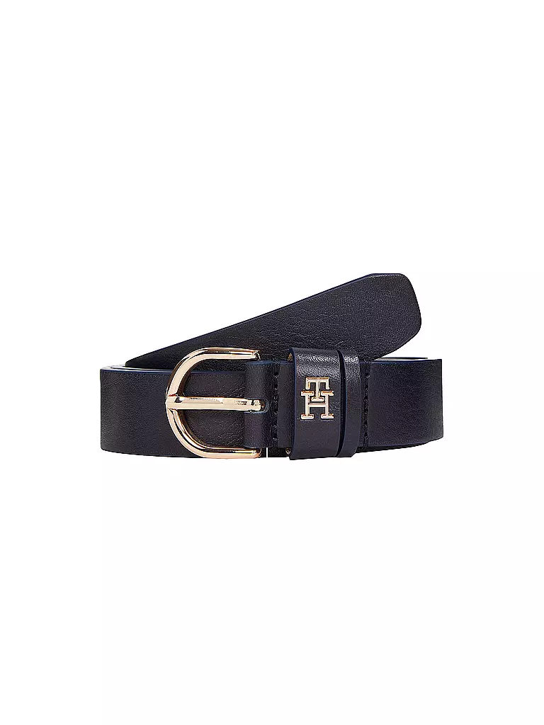 TOMMY HILFIGER | Ceinture en cuir ESSENTIAL | Bleu foncé