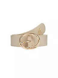 TOMMY HILFIGER | Ceinture en cuir TH CHIC | Crème
