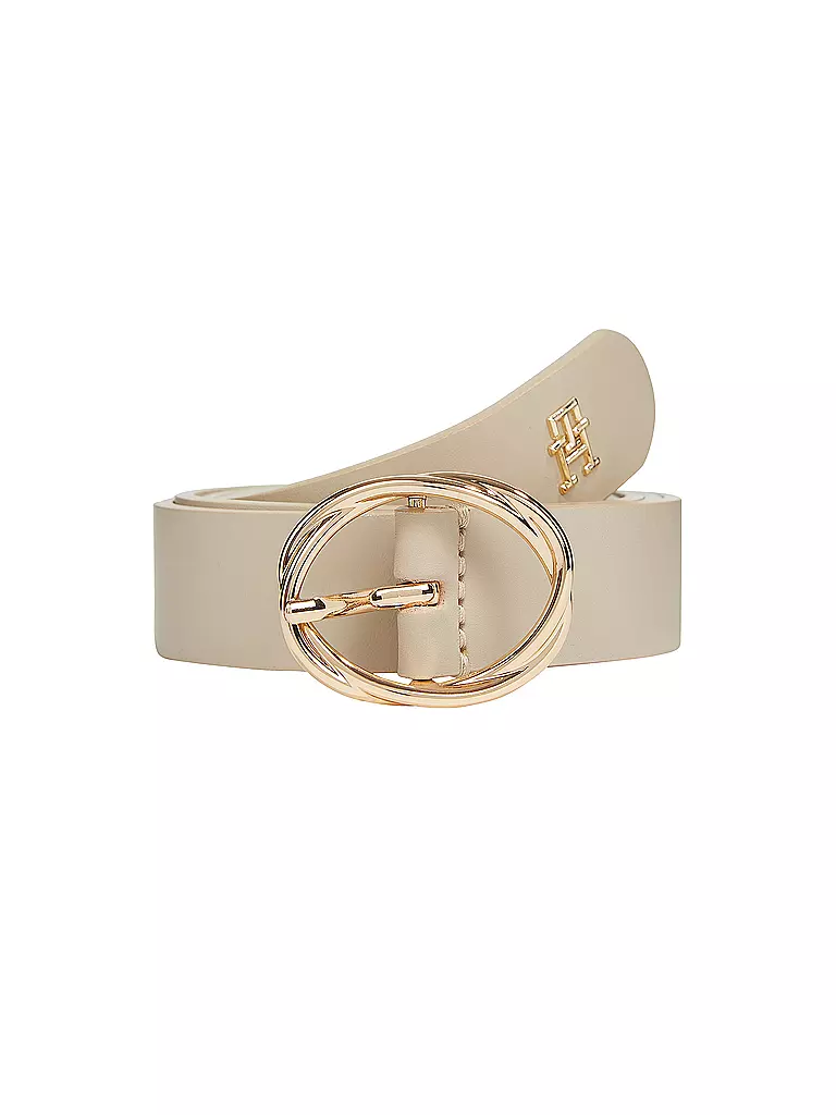 TOMMY HILFIGER | Ceinture en cuir TH CHIC | creme