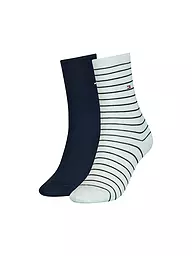 TOMMY HILFIGER | Chaussettes lot de 2 rouge/navy | Blanc