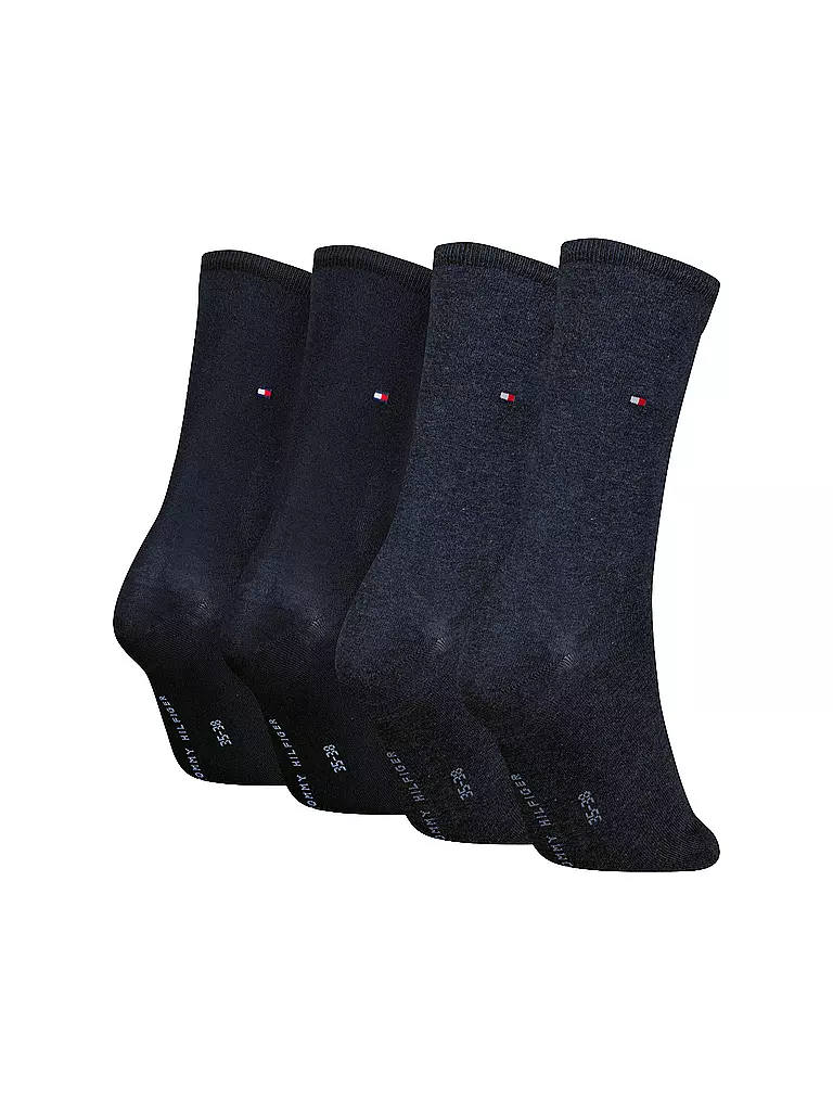TOMMY HILFIGER | Chaussettes, lot de 4, Jean/Bleu | 