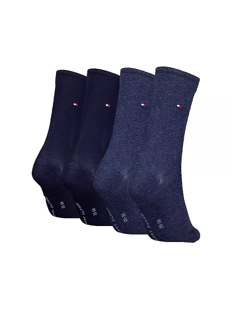 TOMMY HILFIGER | Chaussettes, lot de 4, Jean/Bleu | 