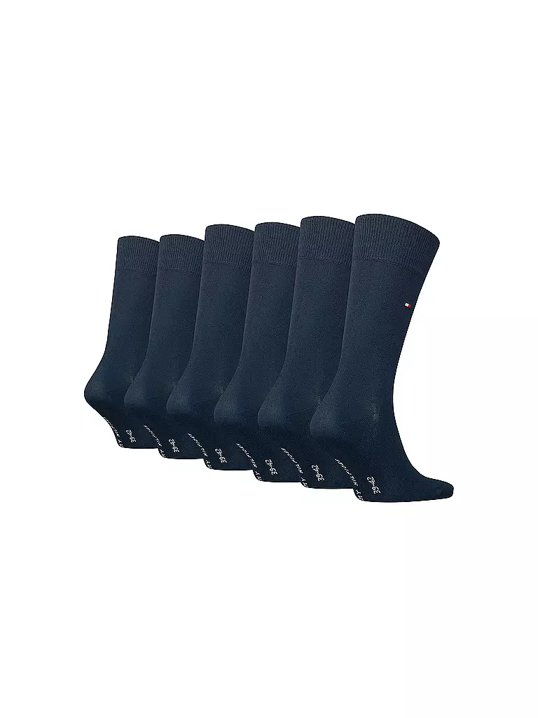 TOMMY HILFIGER | Chaussettes, lot de 6, bleu marine foncé | Bleu foncé