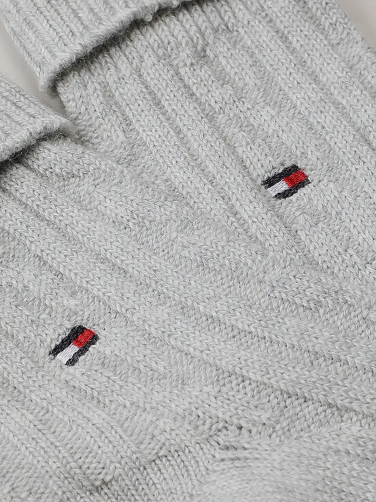 TOMMY HILFIGER | Chaussettes gris clair chiné | Gris