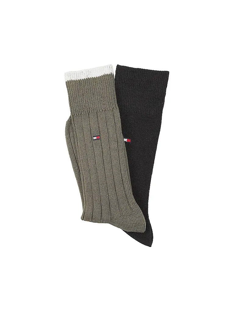 TOMMY HILFIGER | Chaussettes lot de 2 vert armée | Olive