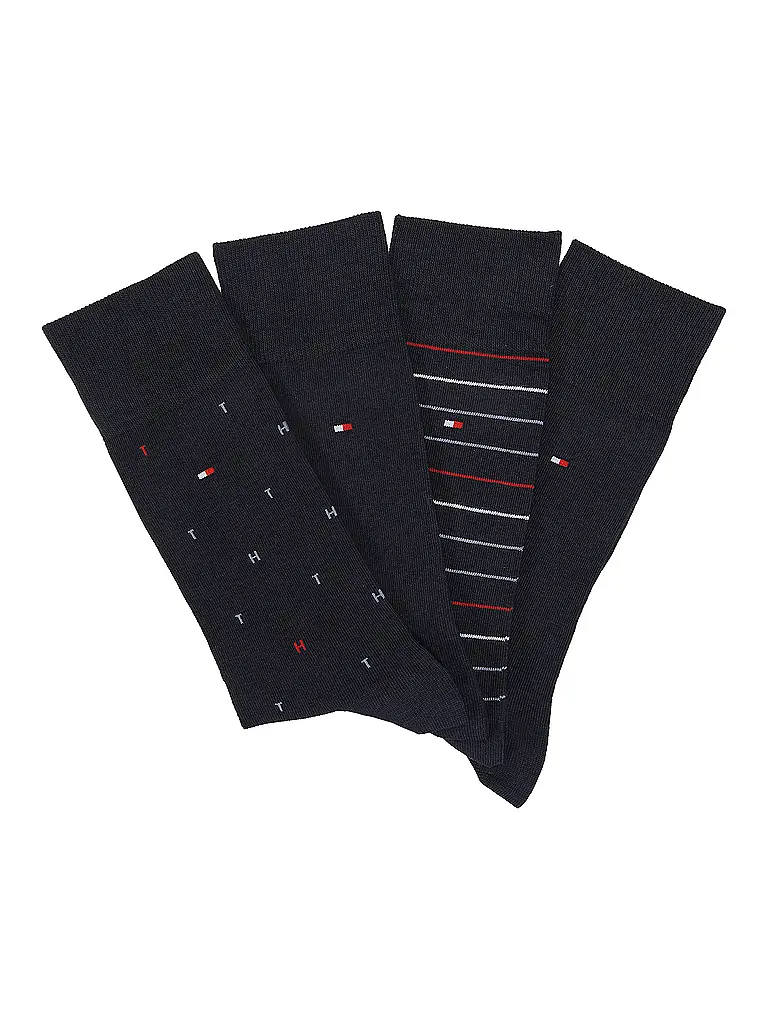 TOMMY HILFIGER | Chaussettes lot de 4 marine | Bleu foncé