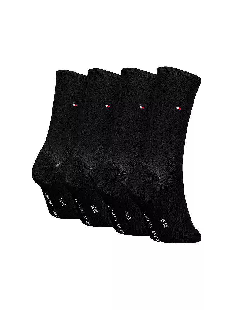 TOMMY HILFIGER | Chaussettes lot de 4 Noir | 