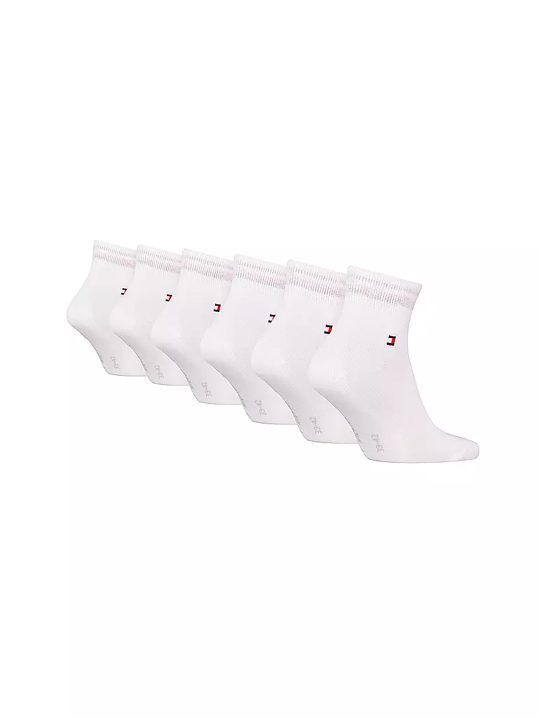 TOMMY HILFIGER | Chaussettes sneaker lot de 6 blanc | 