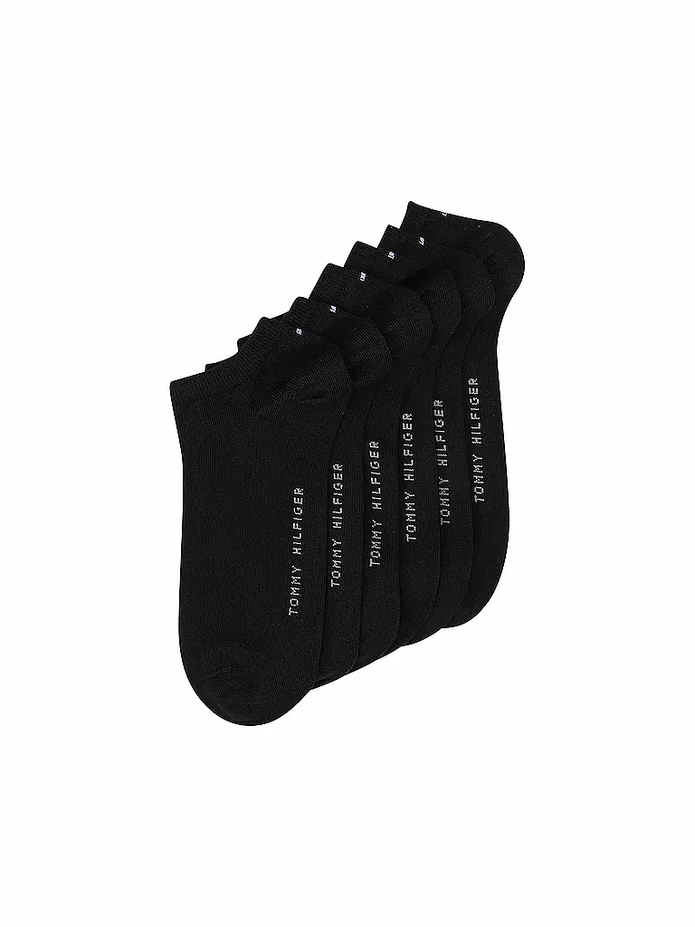 TOMMY HILFIGER | Chaussettes sneaker lot de 6 noir | Noir
