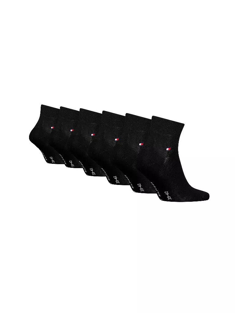 TOMMY HILFIGER | Chaussettes sneaker lot de 6 noir | 