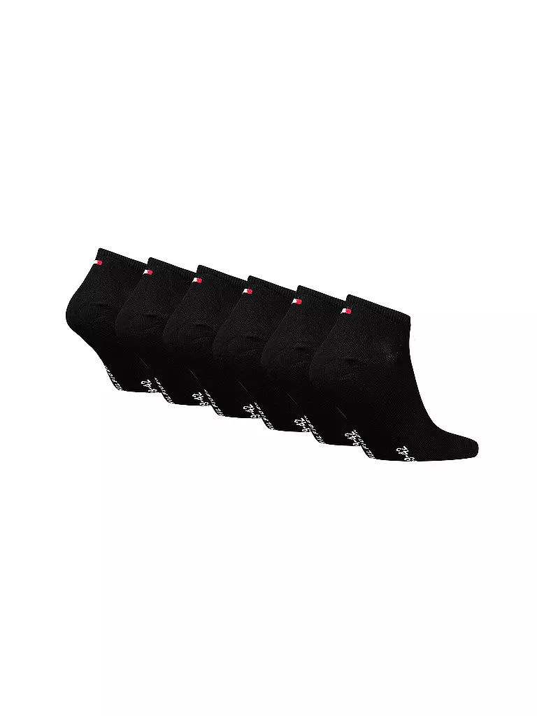 TOMMY HILFIGER | Chaussettes sneaker lot de 6 noir | 