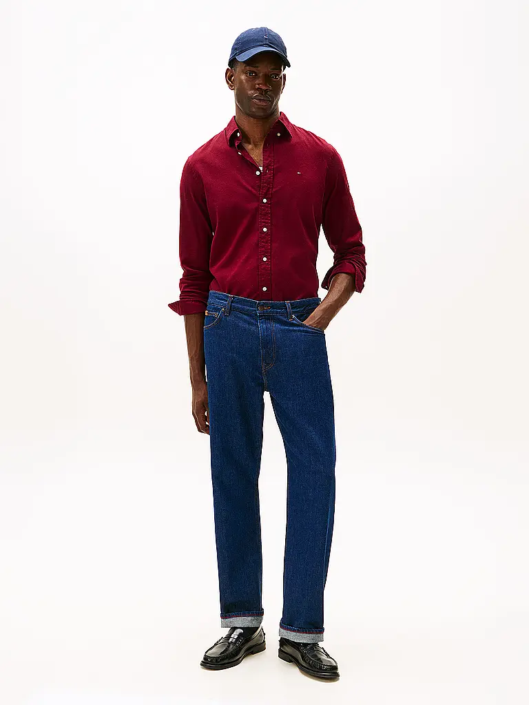 TOMMY HILFIGER | Chemise coupe regular | Rouge foncé