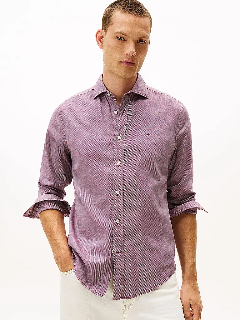 TOMMY HILFIGER | Chemise coupe regular | Rouge foncé