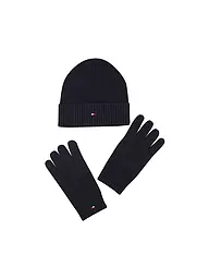 TOMMY HILFIGER | Coffret cadeau 2 pièces bonnet et gants | Bleu