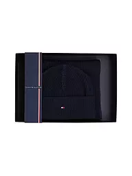 TOMMY HILFIGER | Coffret cadeau bonnet et écharpe | Bleu