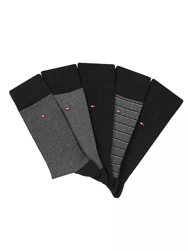 TOMMY HILFIGER | Coffret cadeau de 5 paires de chaussettes noir | schwarz