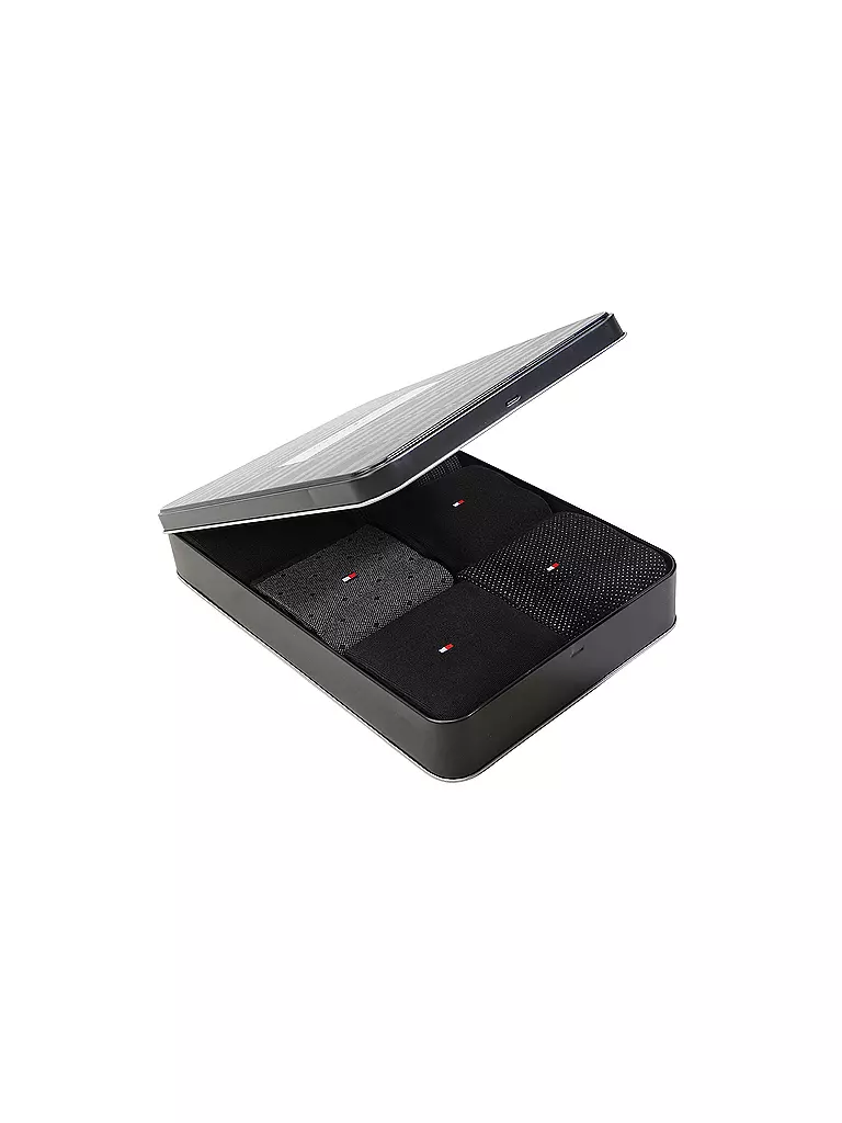 TOMMY HILFIGER | Coffret cadeau de 6 paires de chaussettes noir | schwarz