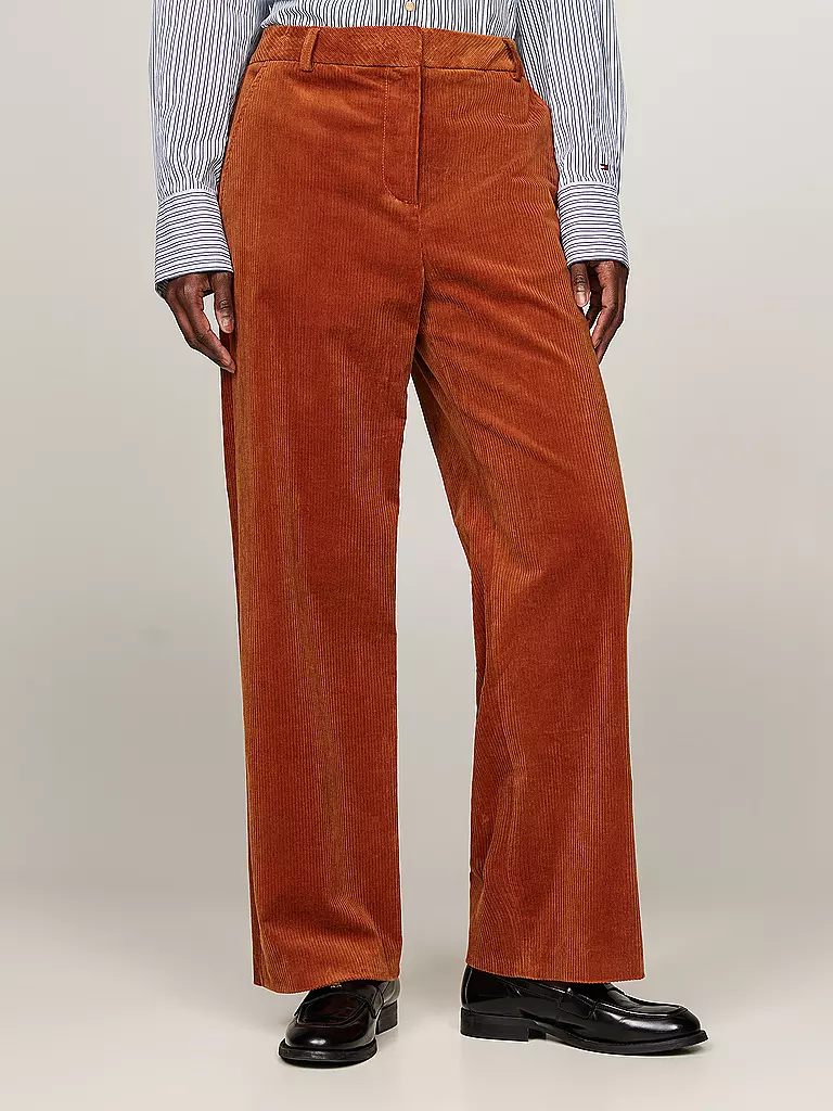 TOMMY HILFIGER | Cordhose Relaxed Straight Fit | Orange
