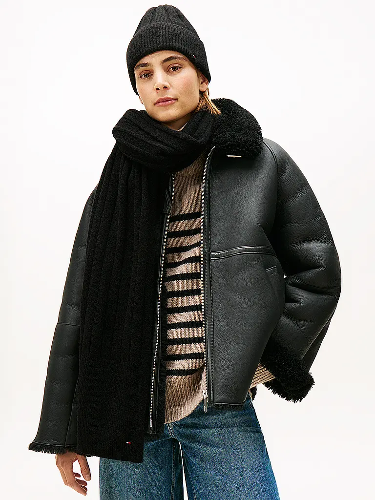 TOMMY HILFIGER | Ensemble 2 pièces bonnet et écharpe | Noir
