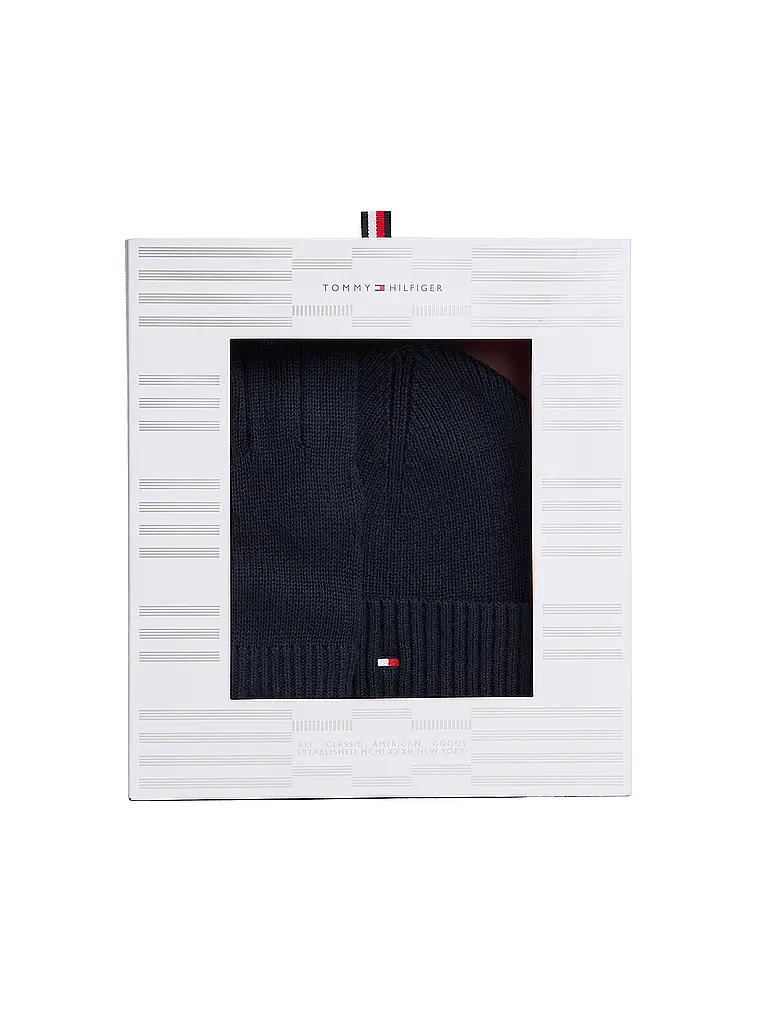 TOMMY HILFIGER | Ensemble 2 pièces bonnet et gants | blau