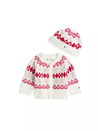 TOMMY HILFIGER | Ensemble bébé 2 pièces cardigan et bonnet | Blanc