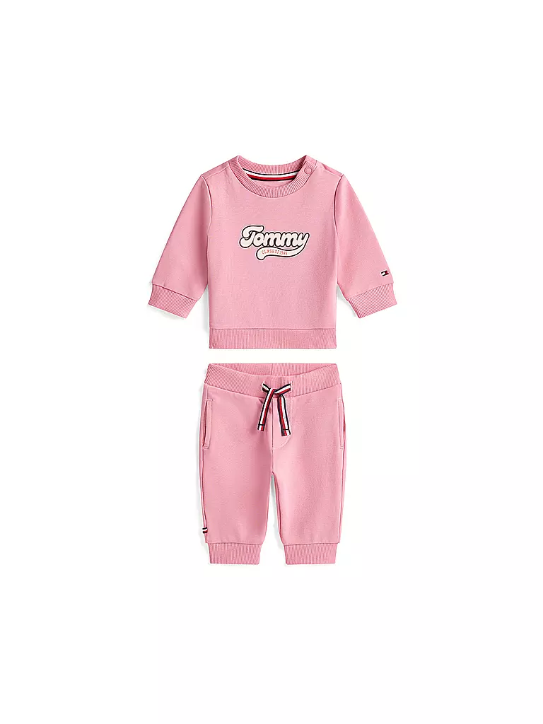 TOMMY HILFIGER | Ensemble bébé 2 pièces pull et pantalon de jogging | pink
