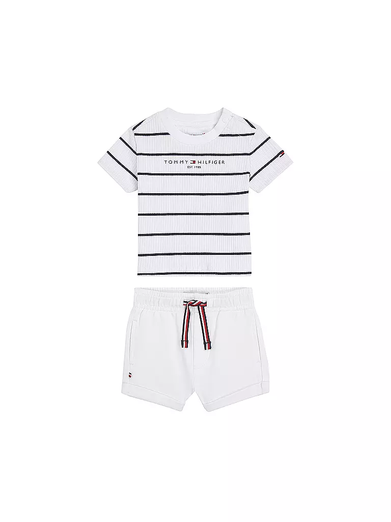 TOMMY HILFIGER | Ensemble bébé 2 pièces T-shirt et short | Blanc