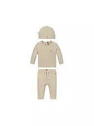 TOMMY HILFIGER | Ensemble bébé 3 pièces : pull, pantalon et bonnet | Beige