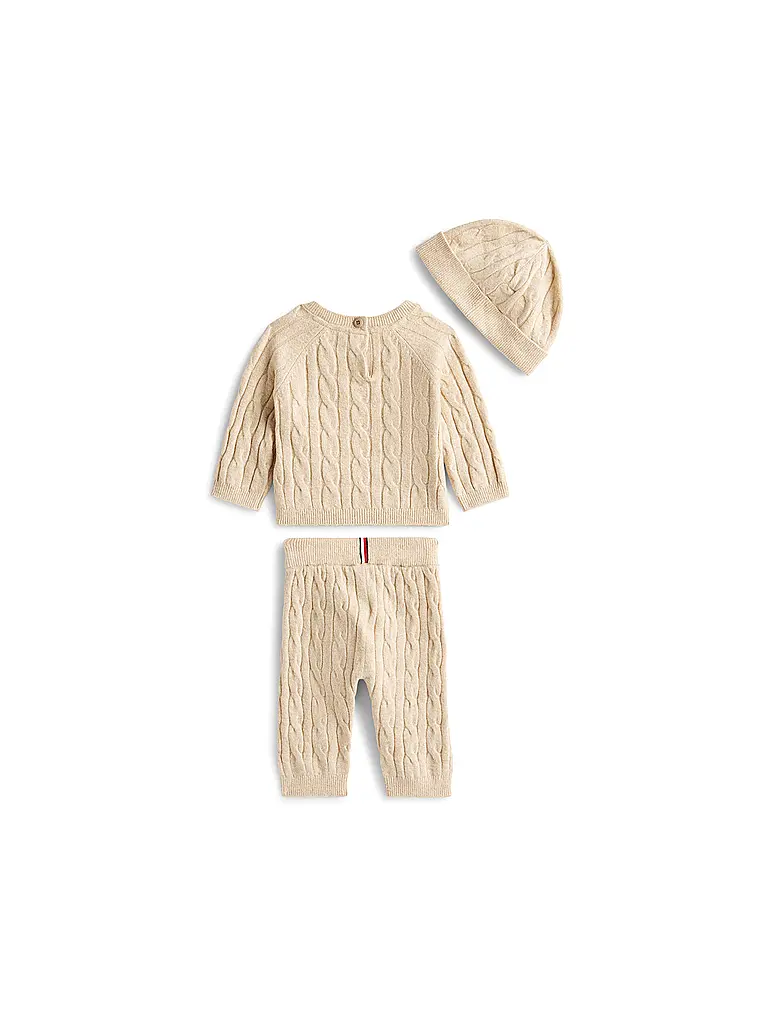 TOMMY HILFIGER | Ensemble bébé 3 pièces pull, pantalon et bonnet | 