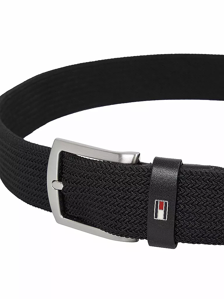 TOMMY HILFIGER | Gürtel DENTON ELASTIC  | Noir