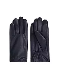 TOMMY HILFIGER | Gants en cuir | Bleu foncé