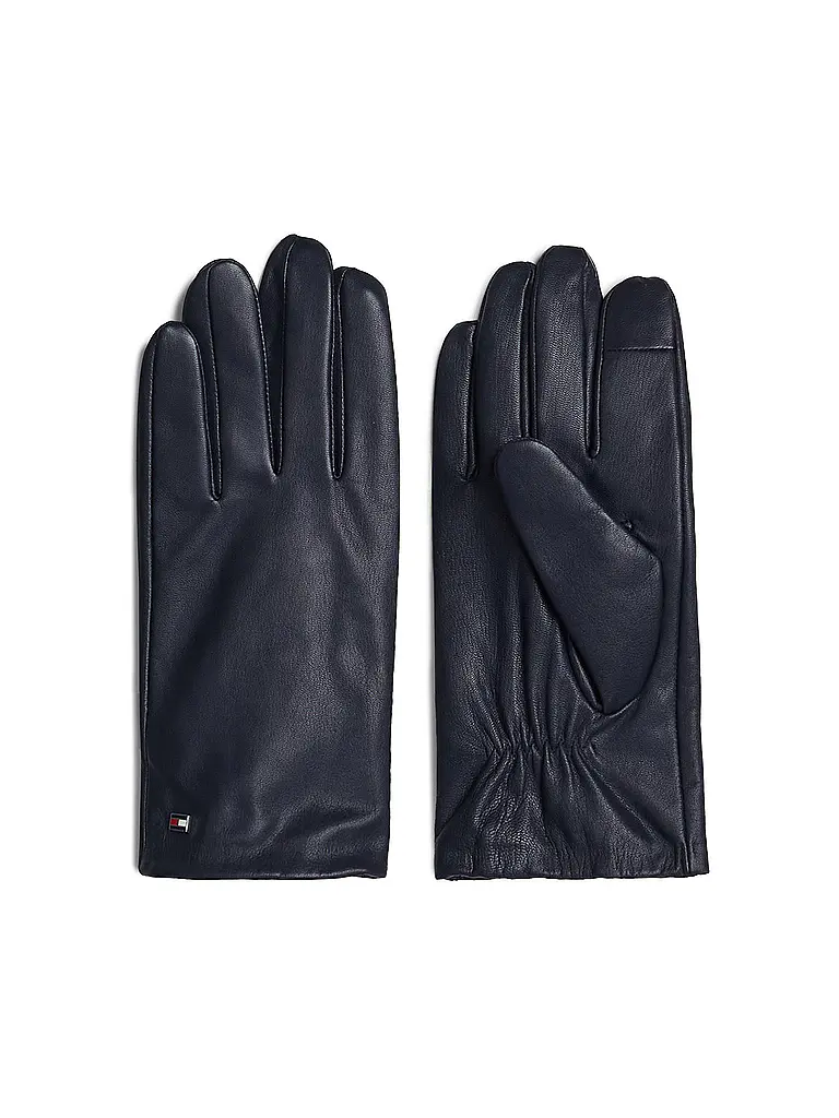 TOMMY HILFIGER | Gants en cuir | Bleu foncé