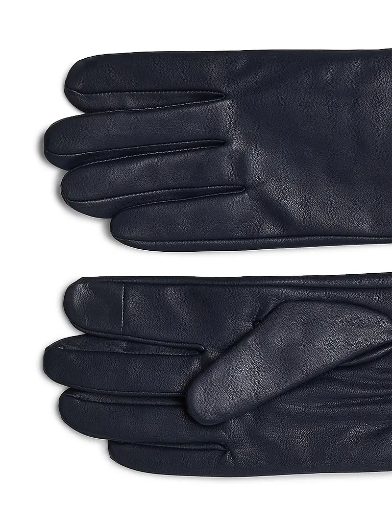 TOMMY HILFIGER | Gants en cuir | Bleu foncé