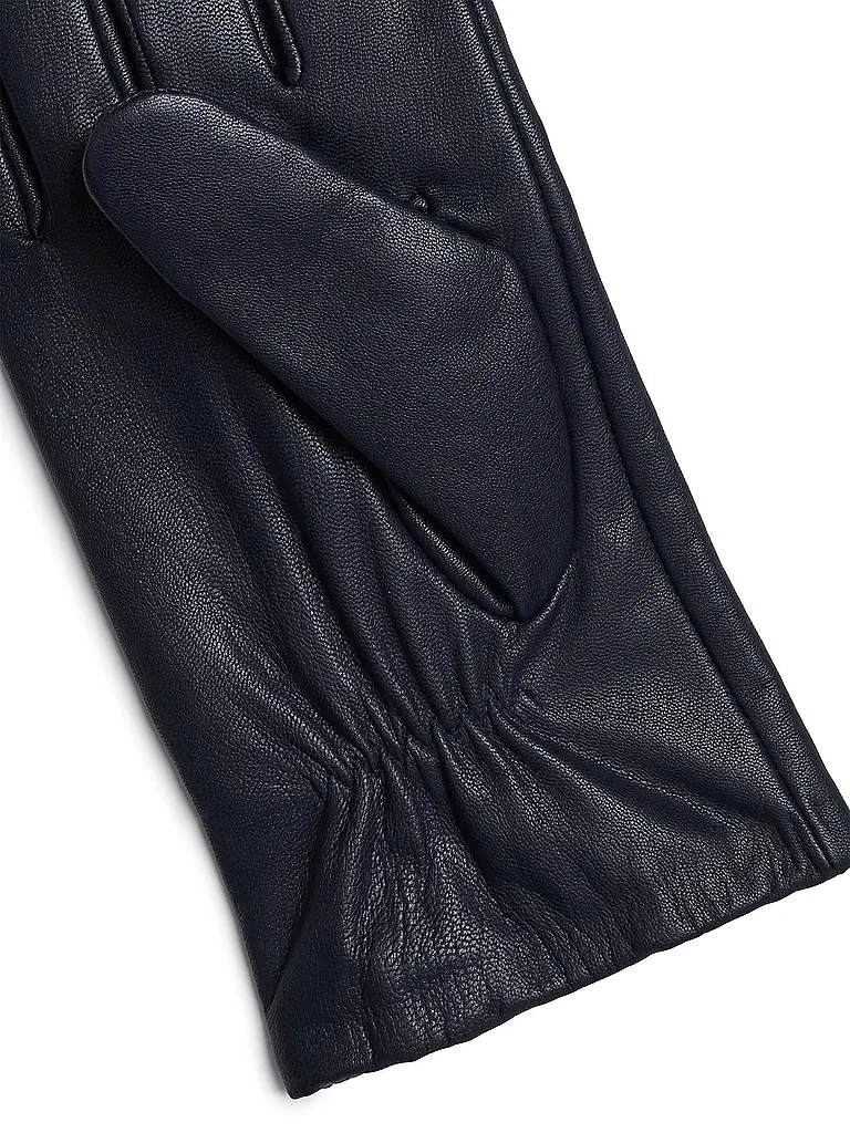 TOMMY HILFIGER | Gants en cuir | Bleu foncé