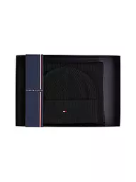 TOMMY HILFIGER | Coffret cadeau bonnet et écharpe | Noir