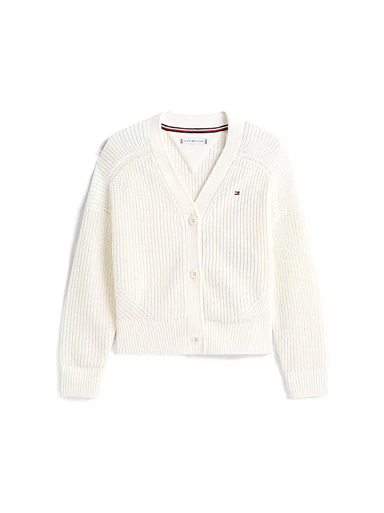 TOMMY HILFIGER | Gilet en chenille pour fille | Crème