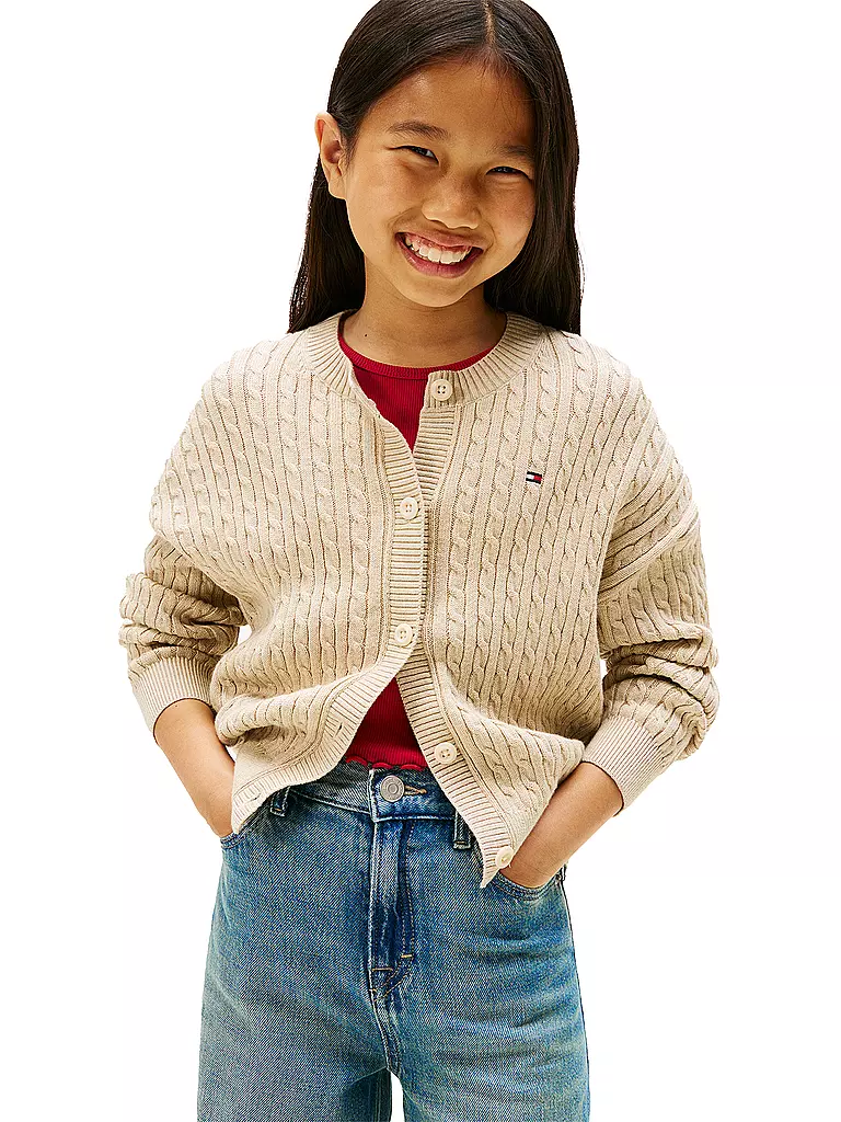 TOMMY HILFIGER | Gilet en tricot pour fille | beige