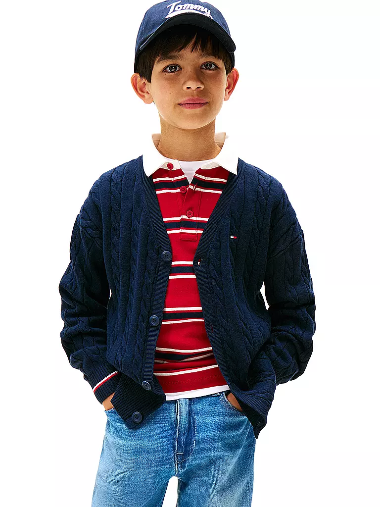 TOMMY HILFIGER | Gilet en tricot pour garçon | Bleu foncé