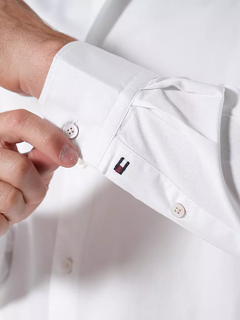 TOMMY HILFIGER | Hemd Slim Fit  | Blanc