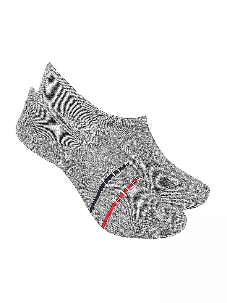 TOMMY HILFIGER | Herren Füsslinge 2er Pkg mid grey melange | Gris