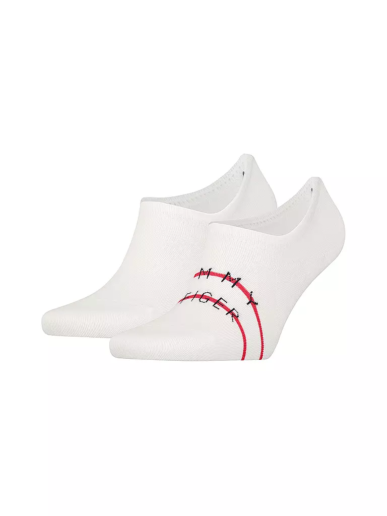 TOMMY HILFIGER | Herren Füsslinge 2er Pkg white  | Blanc