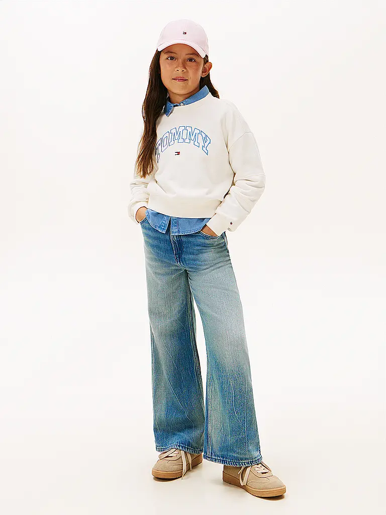TOMMY HILFIGER | Jean Wide Fit Fille | Bleu