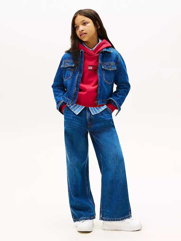 TOMMY HILFIGER | Jeans Wide Fit fille | Bleu foncé