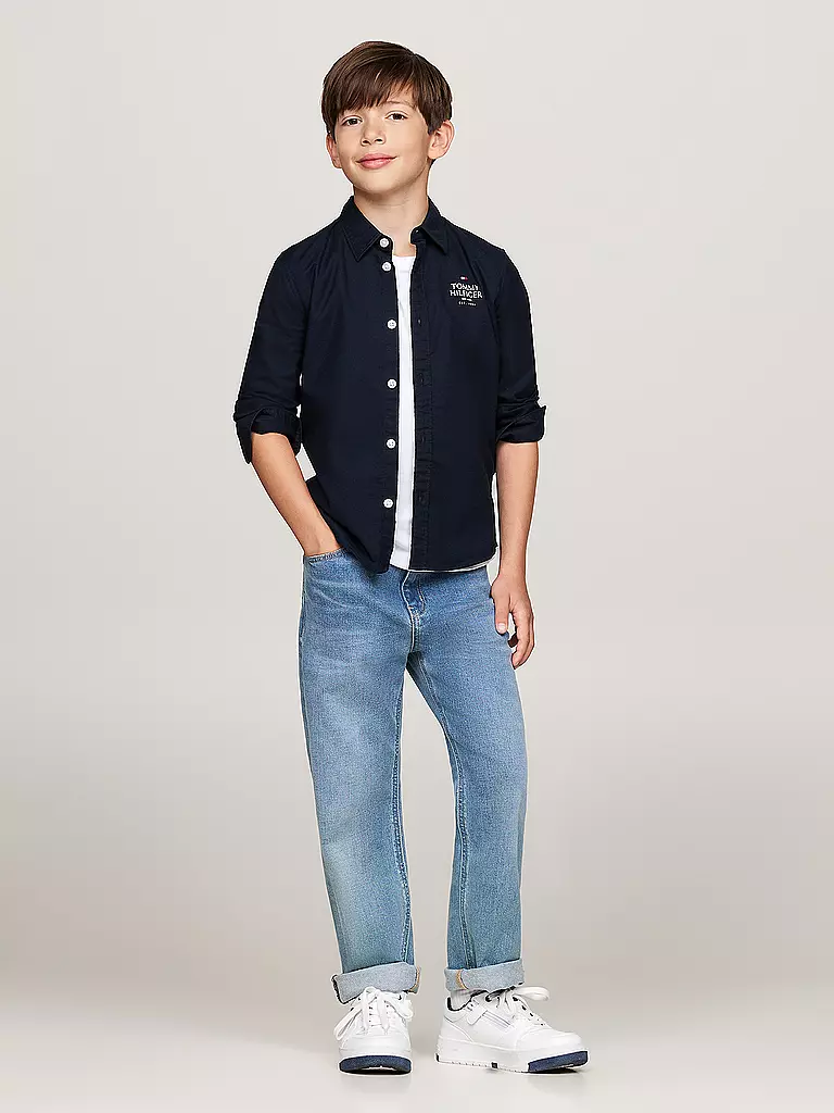 TOMMY HILFIGER | Jungen Hemd  | Bleu foncé