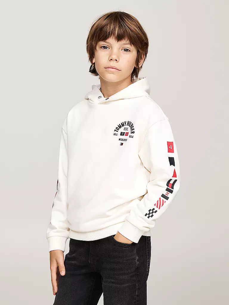TOMMY HILFIGER | Jungen Hoodie | Blanc