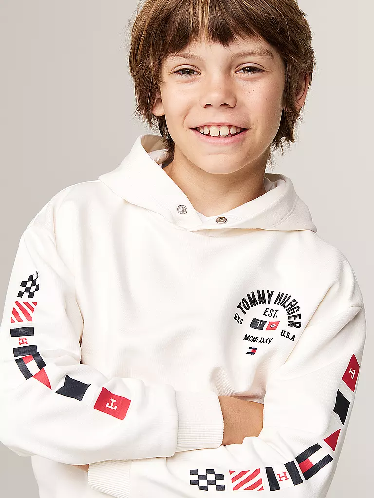 TOMMY HILFIGER | Jungen Hoodie | Blanc